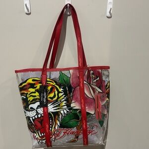 Ed Hardy Multicolor Graphic Tote